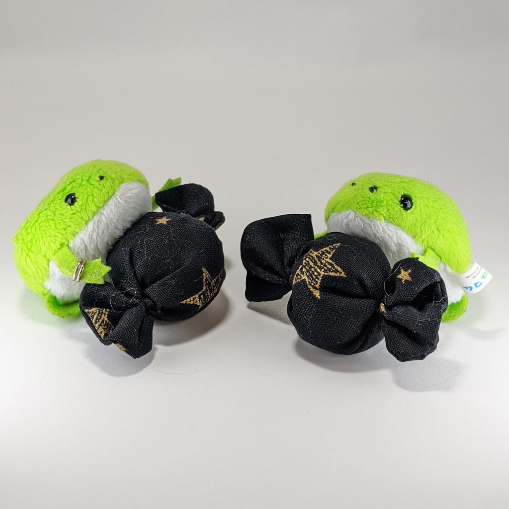 ミニチュアキャンディクッション/星柄・金黒・2個