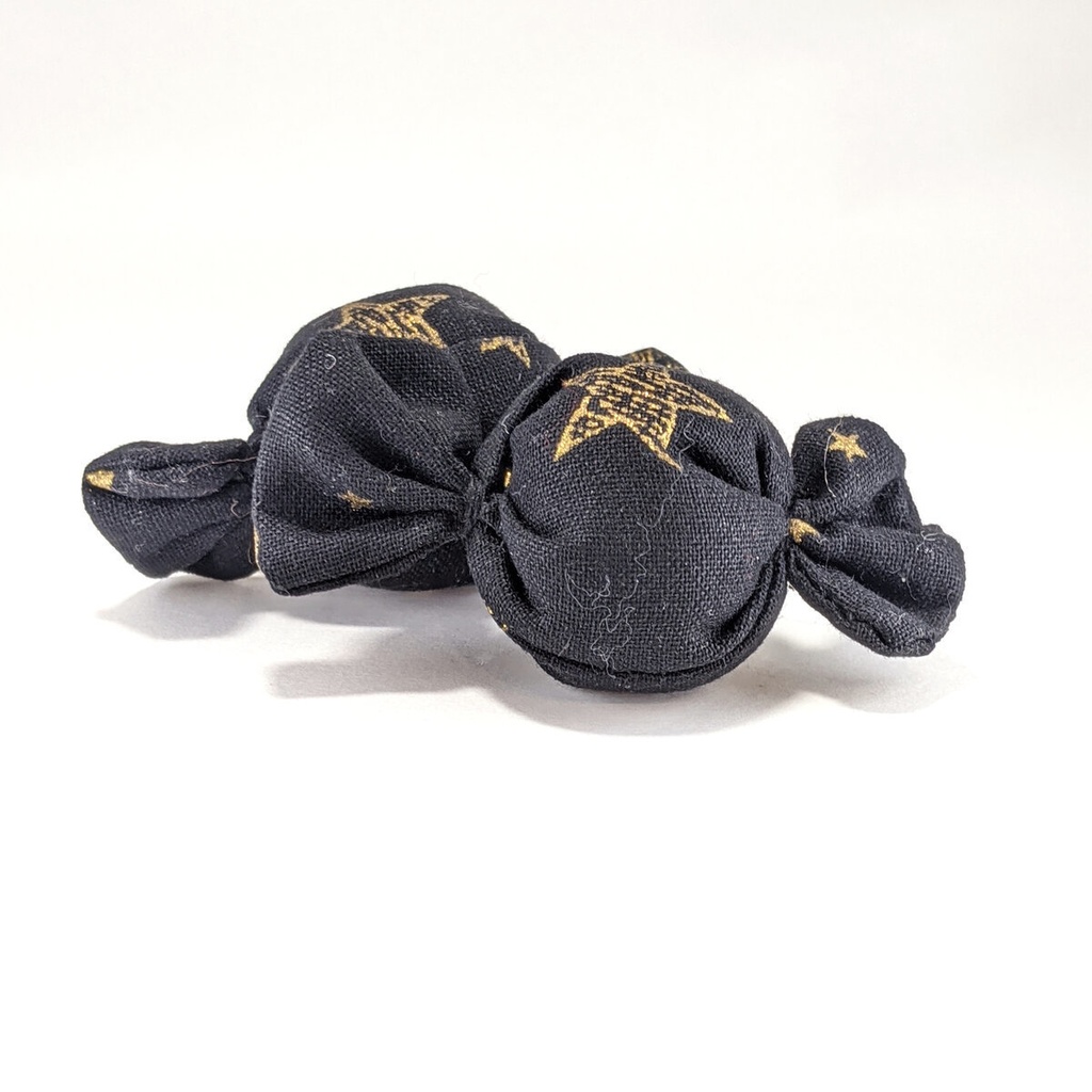 ミニチュアキャンディクッション/星柄・金黒・2個