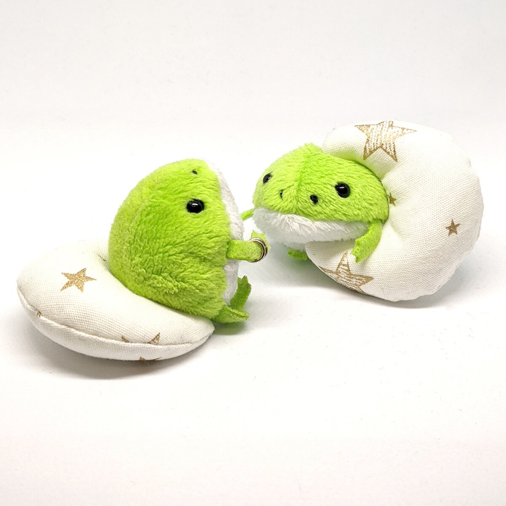 ミニチュア月型クッション/星柄・金白・2個