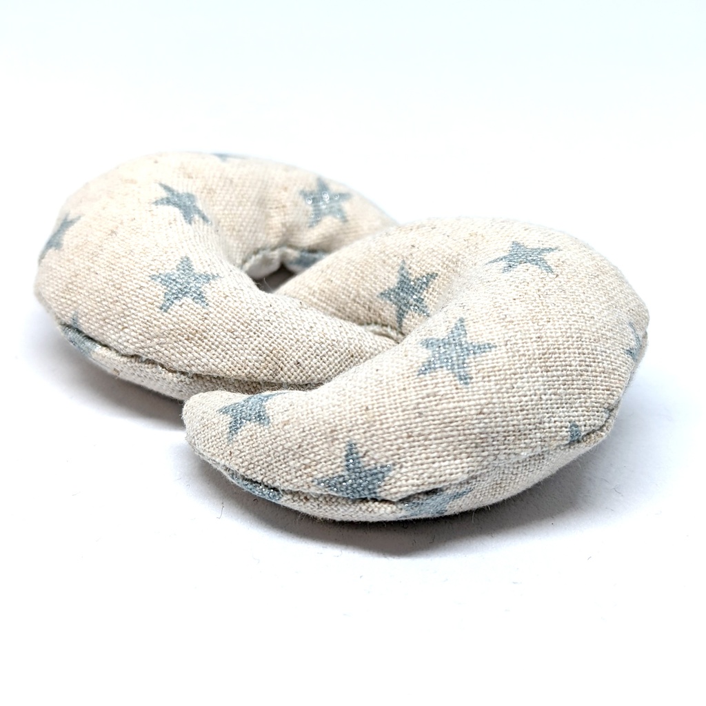 ミニチュア月型クッション/ブルースター・キャンバス生地・2個