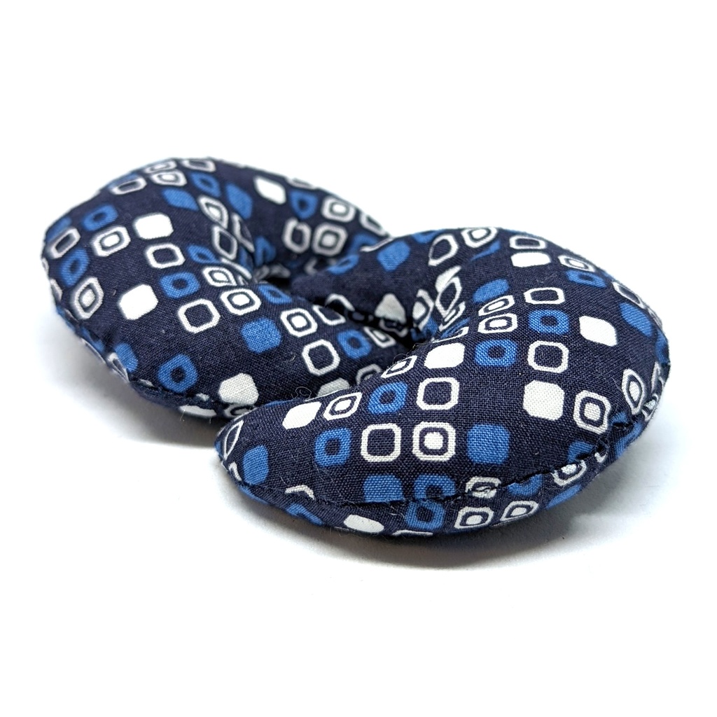 ミニチュア月型クッション/スクエアブルー・2個