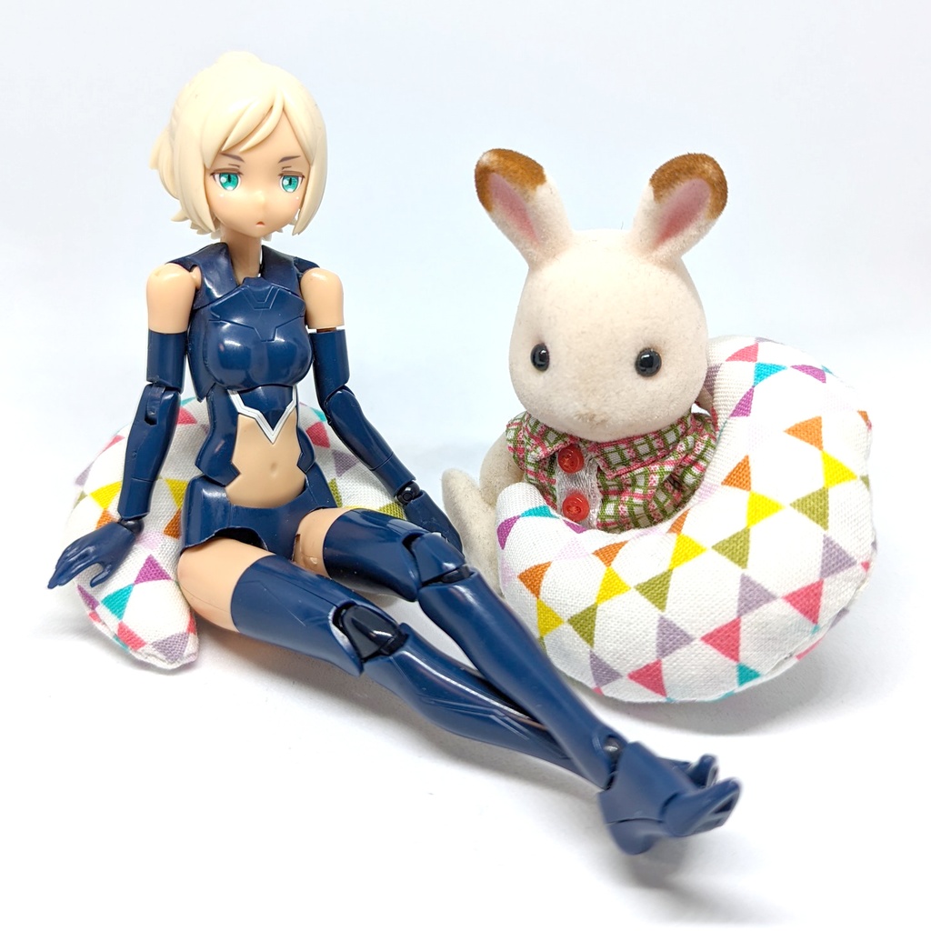 ミニチュア月型クッション/六芒星柄・2個