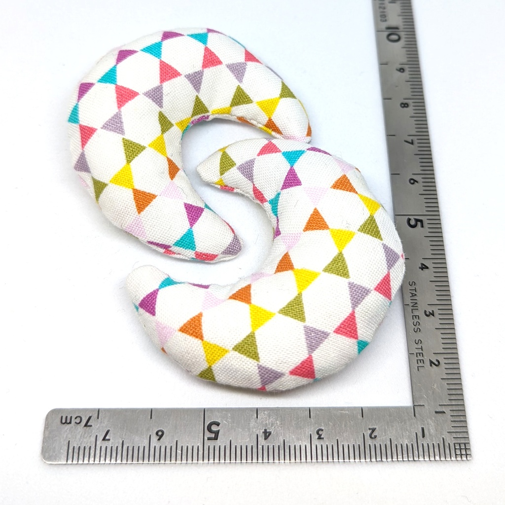 ミニチュア月型クッション/六芒星柄・2個