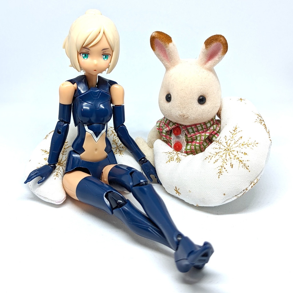 ミニチュア月型クッション/スノーフレーク・ホワイト・2個