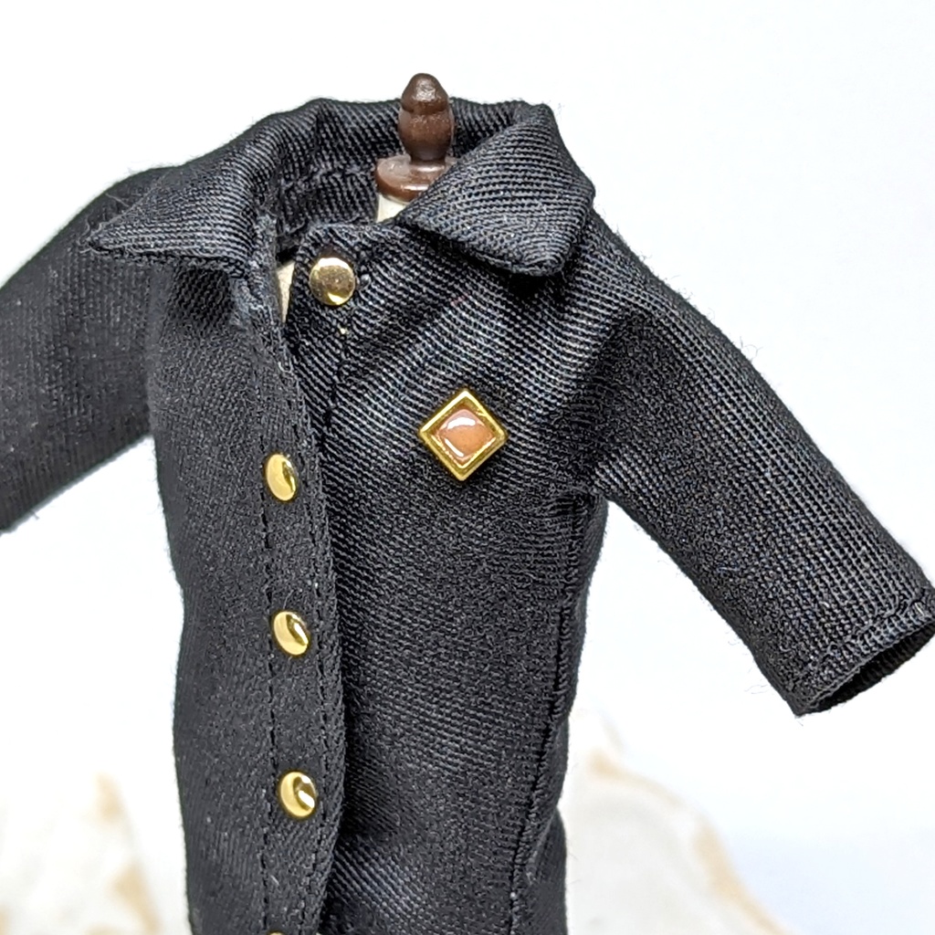 1/12サイズ マグネットブローチスクエア / +シャムス🌞 color:ゴールド / ねんどろいど&オビツ11等