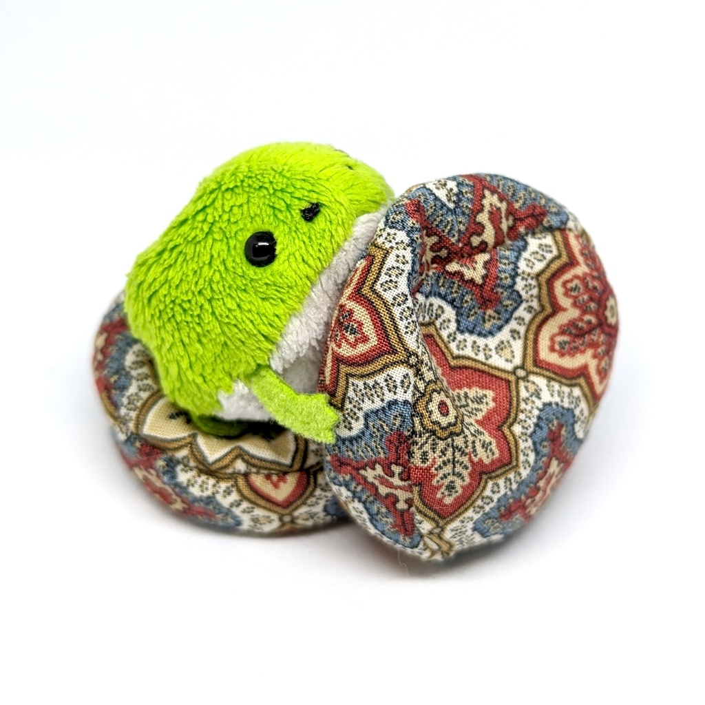 ミニチュアビーズクッション/ラウンド型 イスラム柄ブラウン・2個