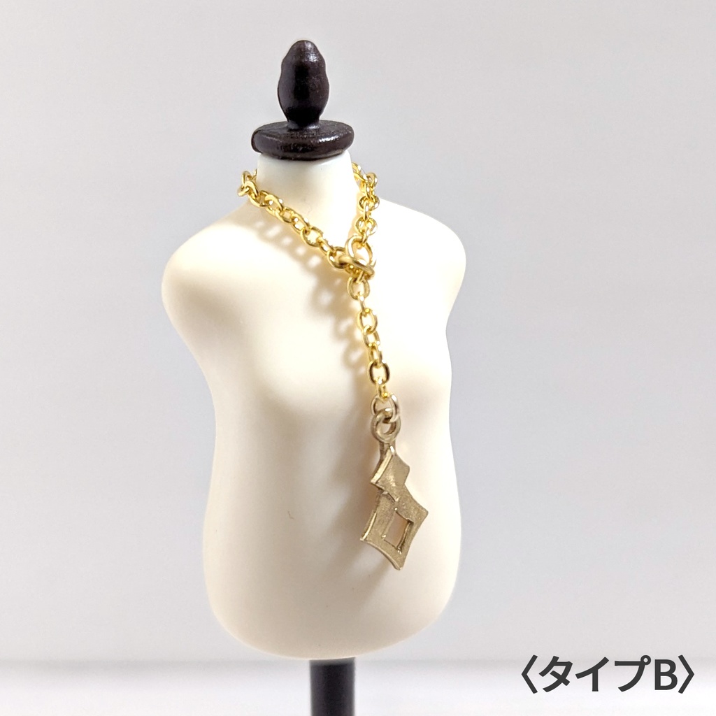 1/12サイズ ラリエットネックレス&ブレスレットセット / +シャムス🌞 color:ゴールド