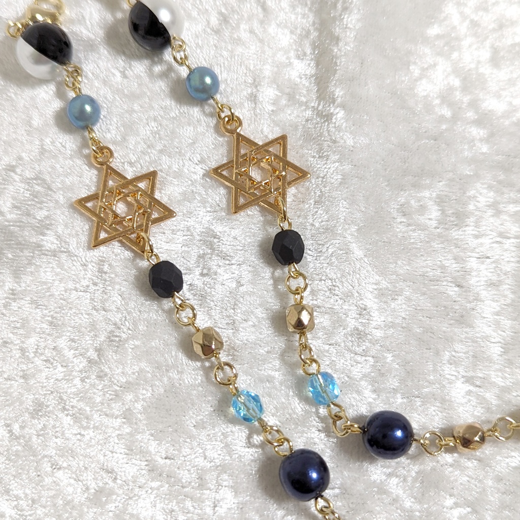 マスク(グラス)コード/陰陽六芒星〈浅縹(あさはなだ)〉 ヘキサグラム・アクア