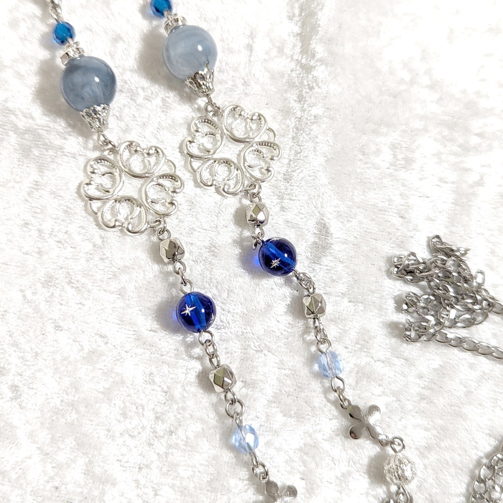 マスク(グラス)コード/オリエンタルシルバー〈ブルー〉