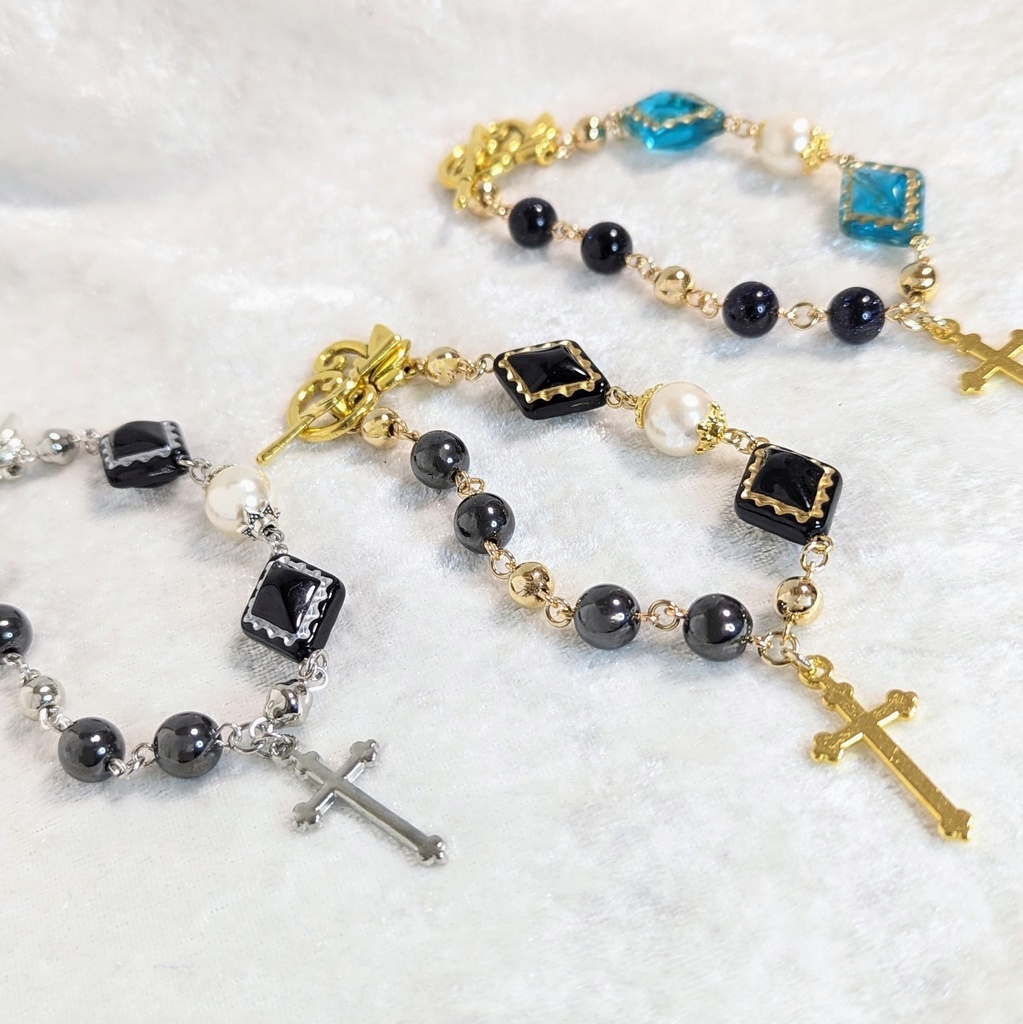 マンテルブレスレット/ロザリオ調の腕輪