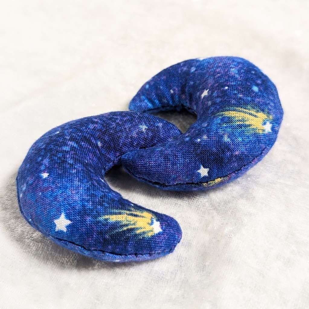 ミニチュア月型クッション/流れ星柄・2個