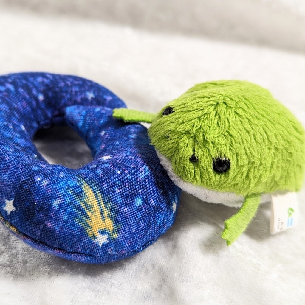 ミニチュア月型クッション/流れ星柄・2個