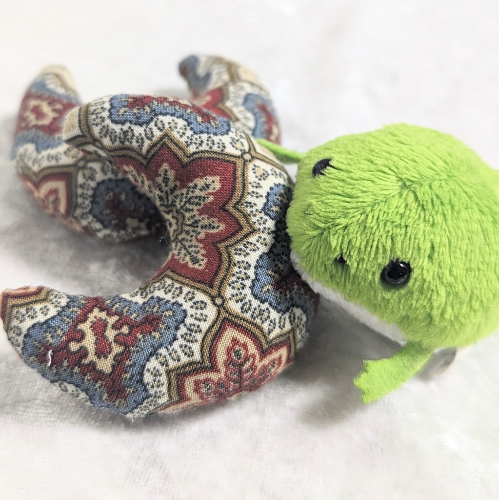 ミニチュア月型クッション/イスラム柄ブラウン・2個