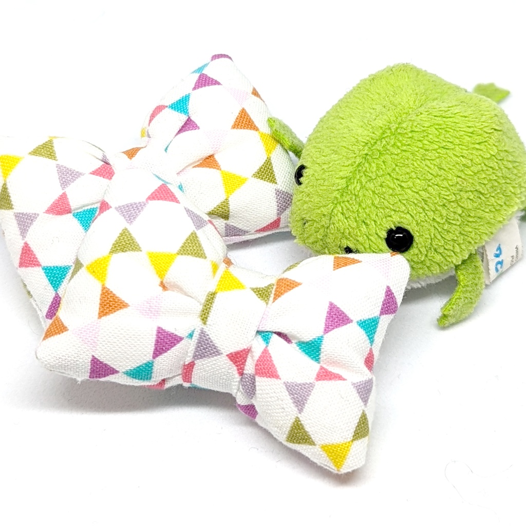 ミニチュアリボンクッション/六芒星柄・2個