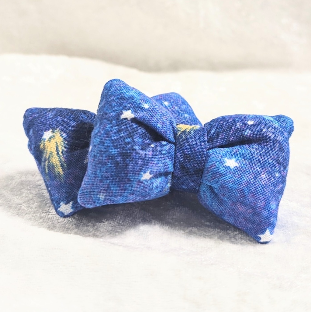 ミニチュア月型クッション/流れ星柄・2個