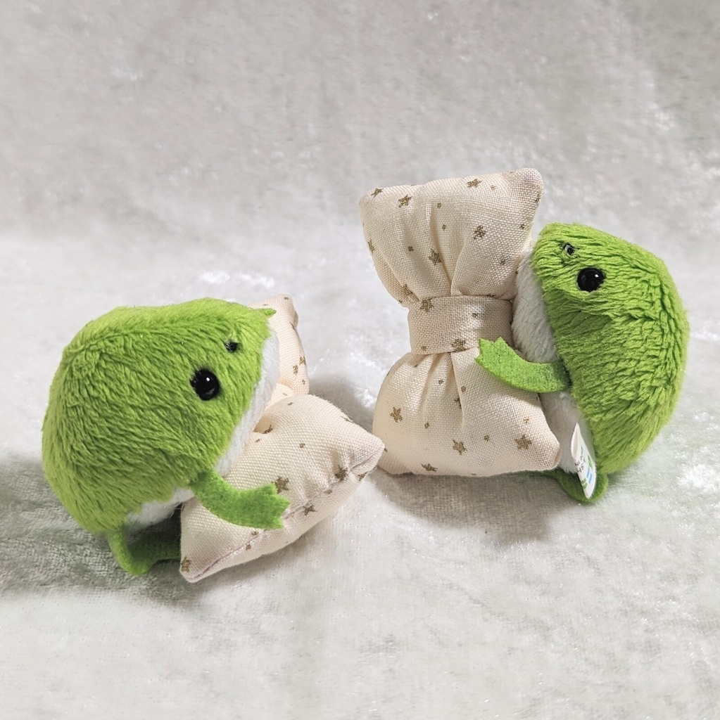 ミニチュアリボンクッション/ゴールドスター オフホワイト・2個