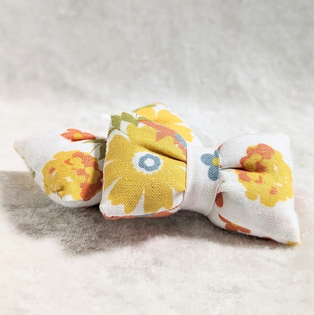 ミニチュアリボンクッション/フラワー柄ビタミンカラー・2個