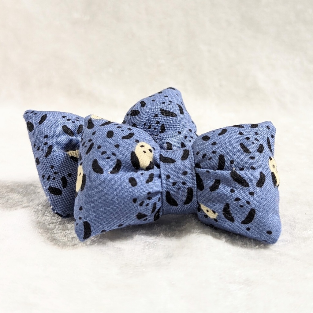 ミニチュアリボンクッション/パンダ柄・ブルー・2個