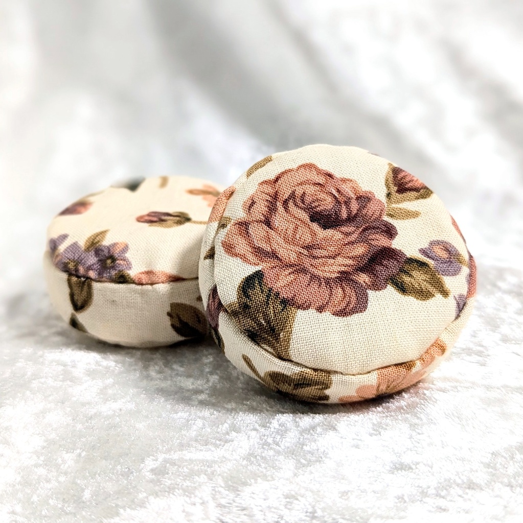 ミニチュアビーズクッション/ラウンド型 オールドローズ・2個