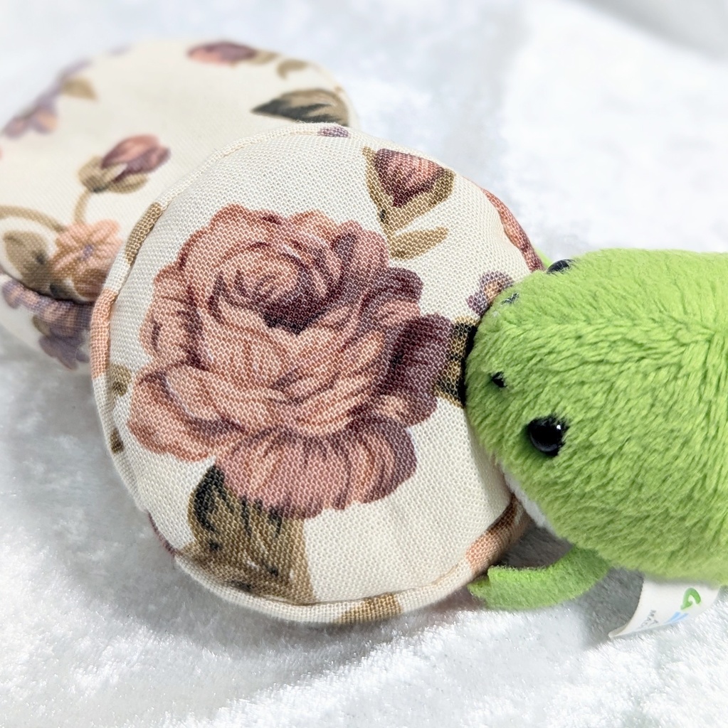 ミニチュアビーズクッション/ラウンド型 オールドローズ・2個