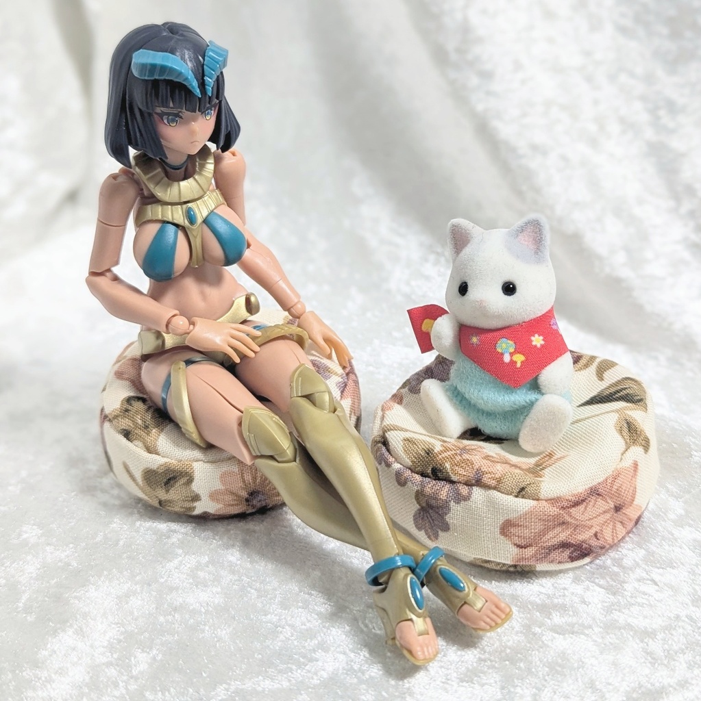 ミニチュアビーズクッション/ラウンド型 オールドローズ・2個