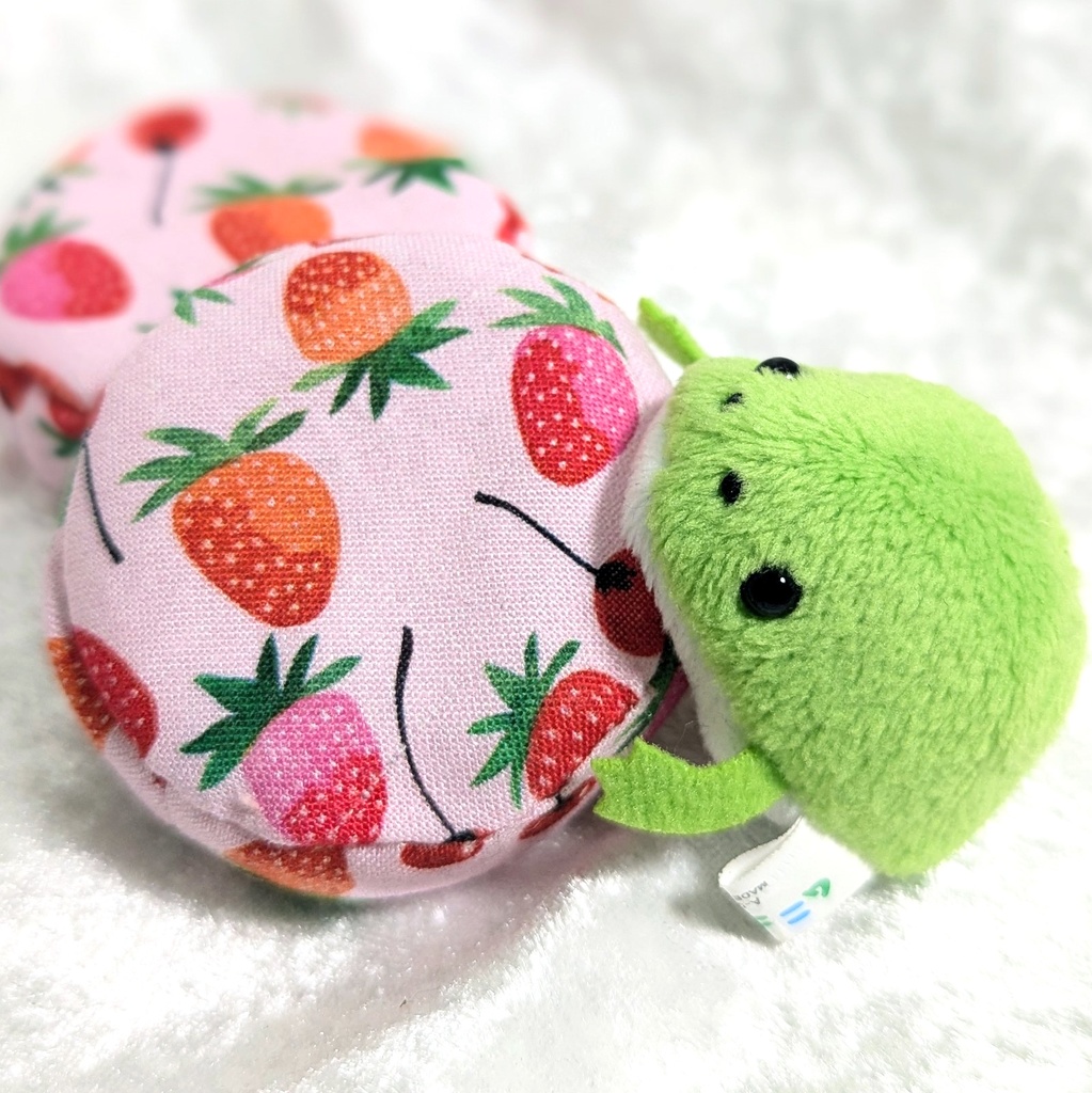 ミニチュアビーズクッション/ラウンド型 ストロベリー&チェリー・2個