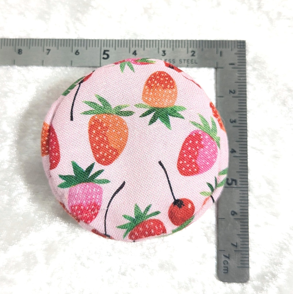 ミニチュアビーズクッション/ラウンド型 ストロベリー&チェリー・2個