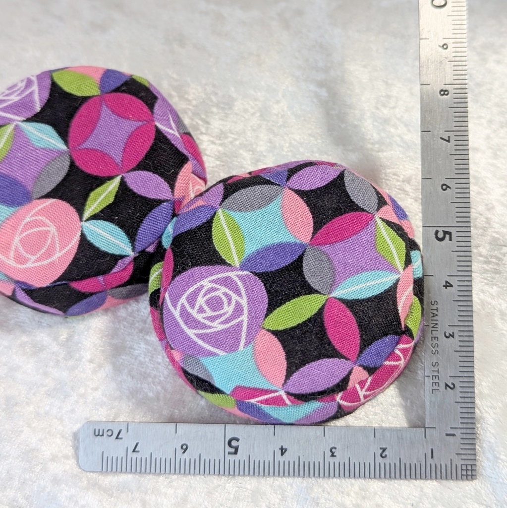 ミニチュアビーズクッション/ラウンド型 薔薇紫+ピンク・2個