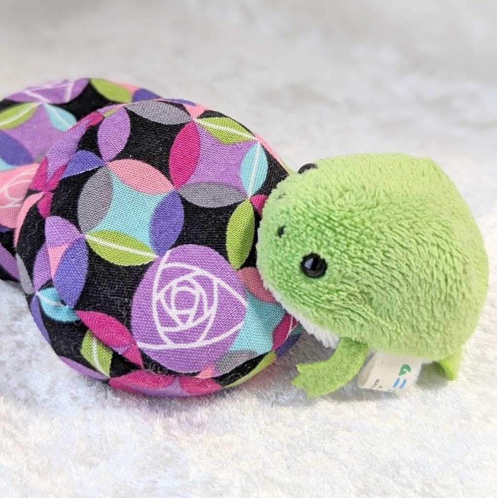 ミニチュアビーズクッション/ラウンド型 薔薇紫+ピンク・2個