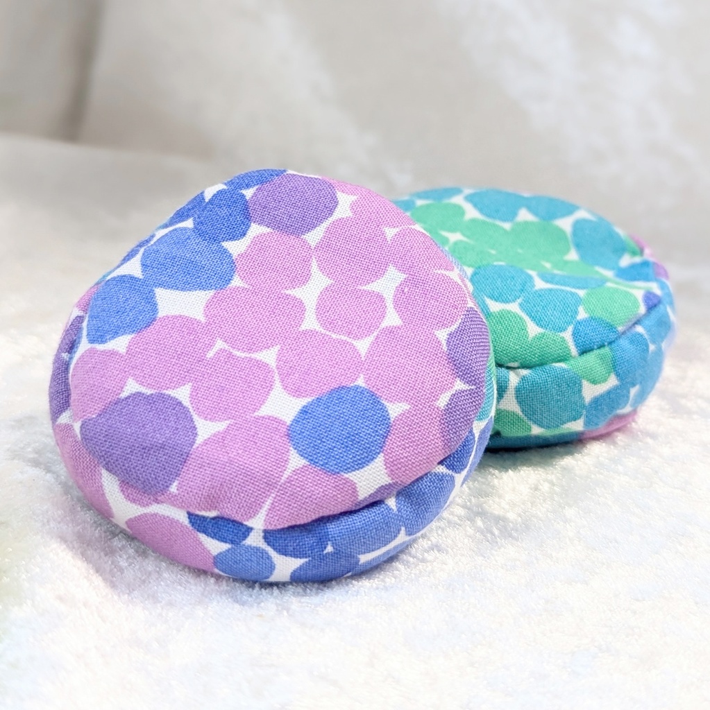 ミニチュアビーズクッション/ラウンド型 ナチュラルドット・2個