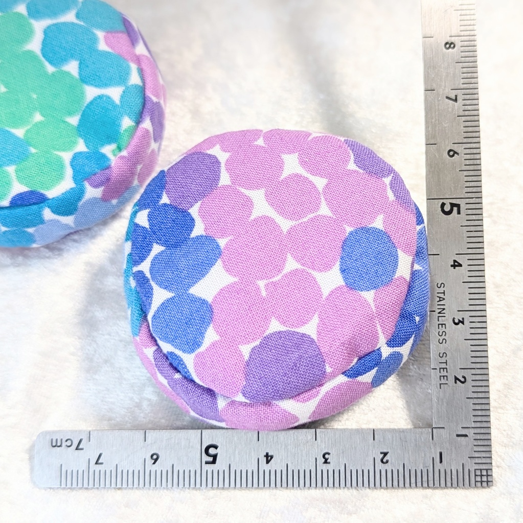 ミニチュアビーズクッション/ラウンド型 ナチュラルドット・2個