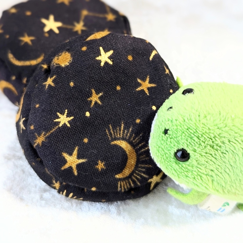 ミニチュアビーズクッション/ラウンド型 天体柄ブラック・2個