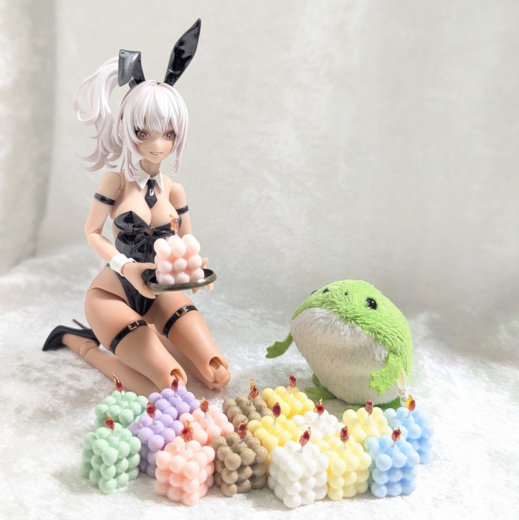 ミニチュア キャンドル+トレイ セット