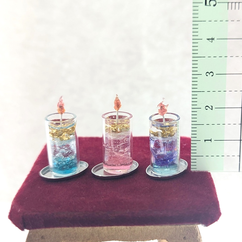 ミニチュア キャンドル+トレイ セット