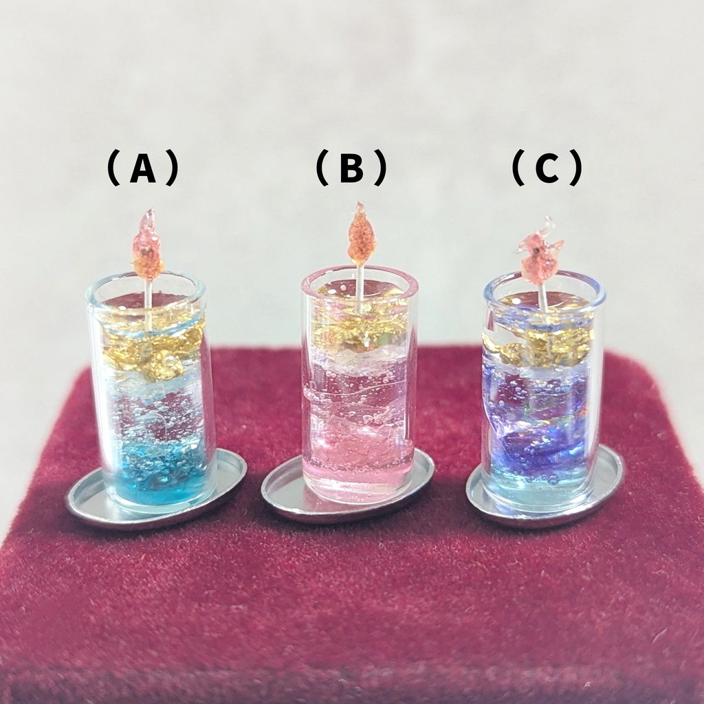ミニチュア キャンドル+トレイ セット