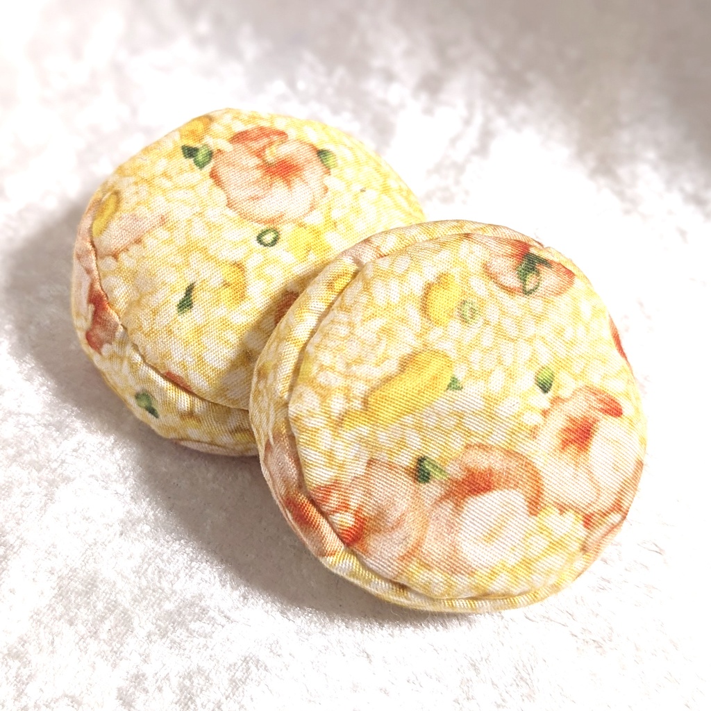 ミニチュアビーズクッション/ラウンド型 海老炒飯・2個