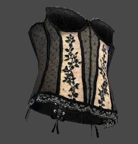 リアルブラックコルセット / Realistic Black Corset