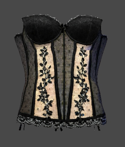 リアルブラックコルセット / Realistic Black Corset