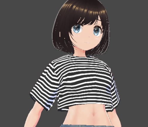 ゴスパンク・クロップトップ(白黒/黒×赤)/ Goth Punk Crop Top (B&W / Black & Red)