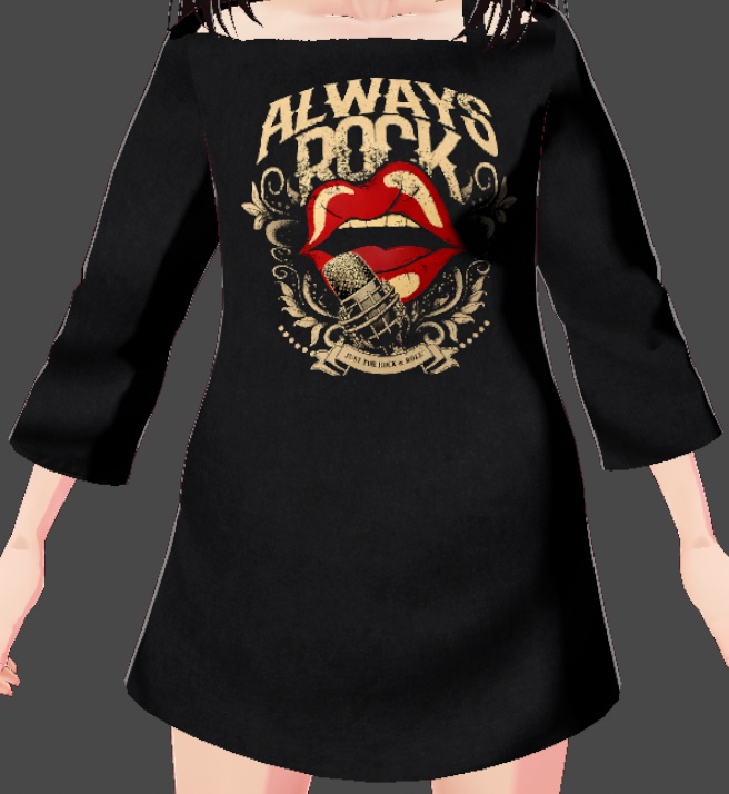 オフショルダー・ブラックトップ(高品質・HD・3種セット) / Off-Shoulder Black Top (High Quality · 3 Variations)