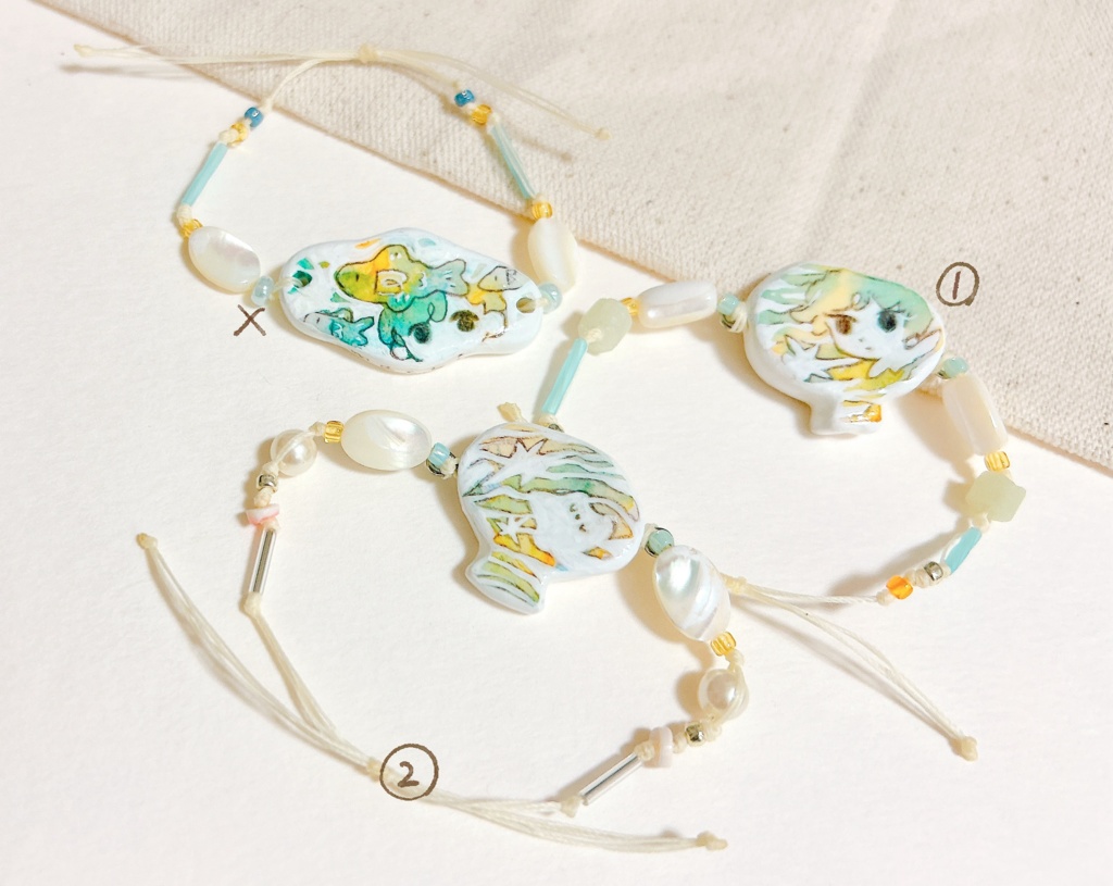 海のかけらのブレスレット
