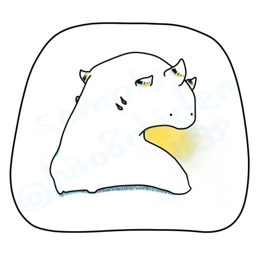 クッションキーホルダー：ツノの子
