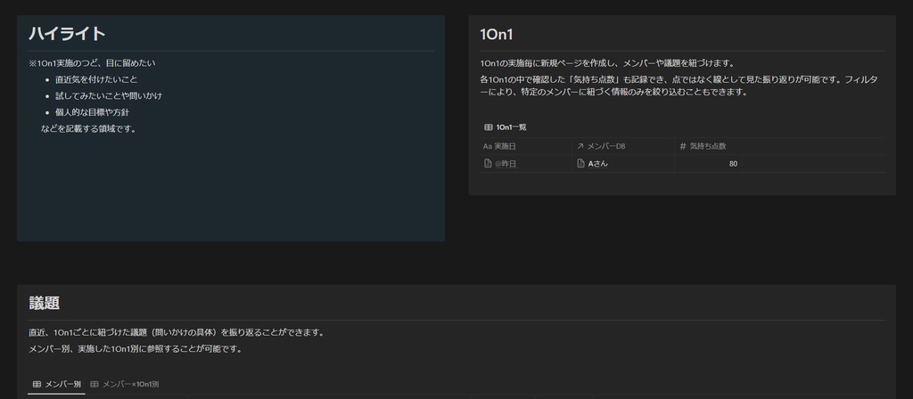 1on1をもっと効果的に!新任マネージャーのためのNotionテンプレート