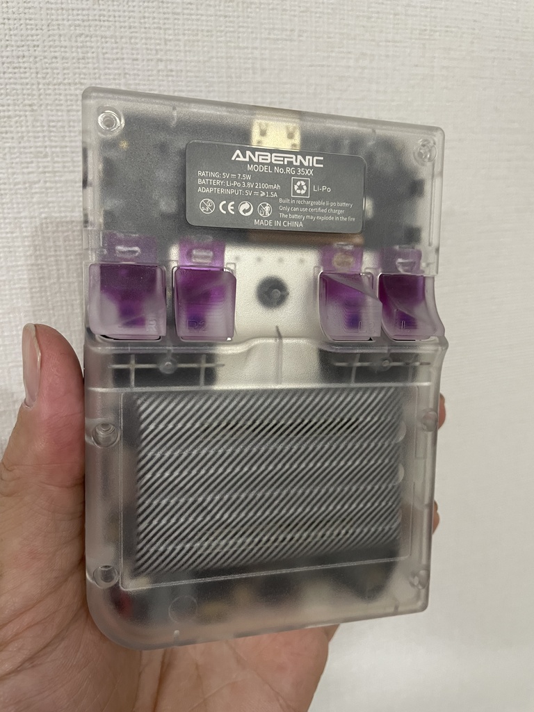 RG35XX用 背面ボタンセット Better Buttons for RG35XX Clear Color