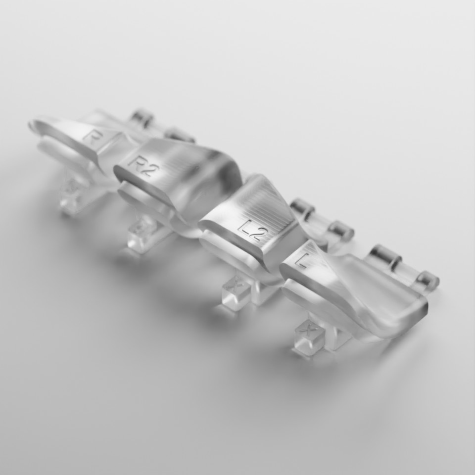 RG35XX用 背面ボタンセット Better Buttons for RG35XX Clear Color