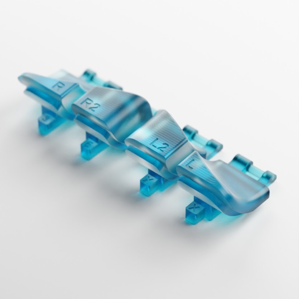 RG35XX用 背面ボタンセット Better Buttons for RG35XX Clear Color