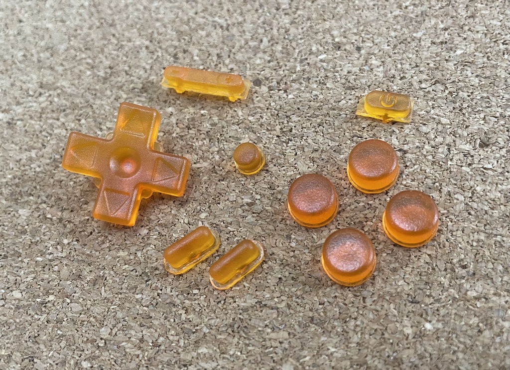 Miyoo mini Plus用 ボタンセット クリアーオレンジ