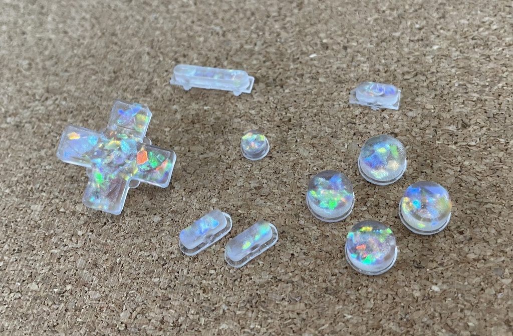 Miyoo mini Plus用 ボタンセット ホロフレーク