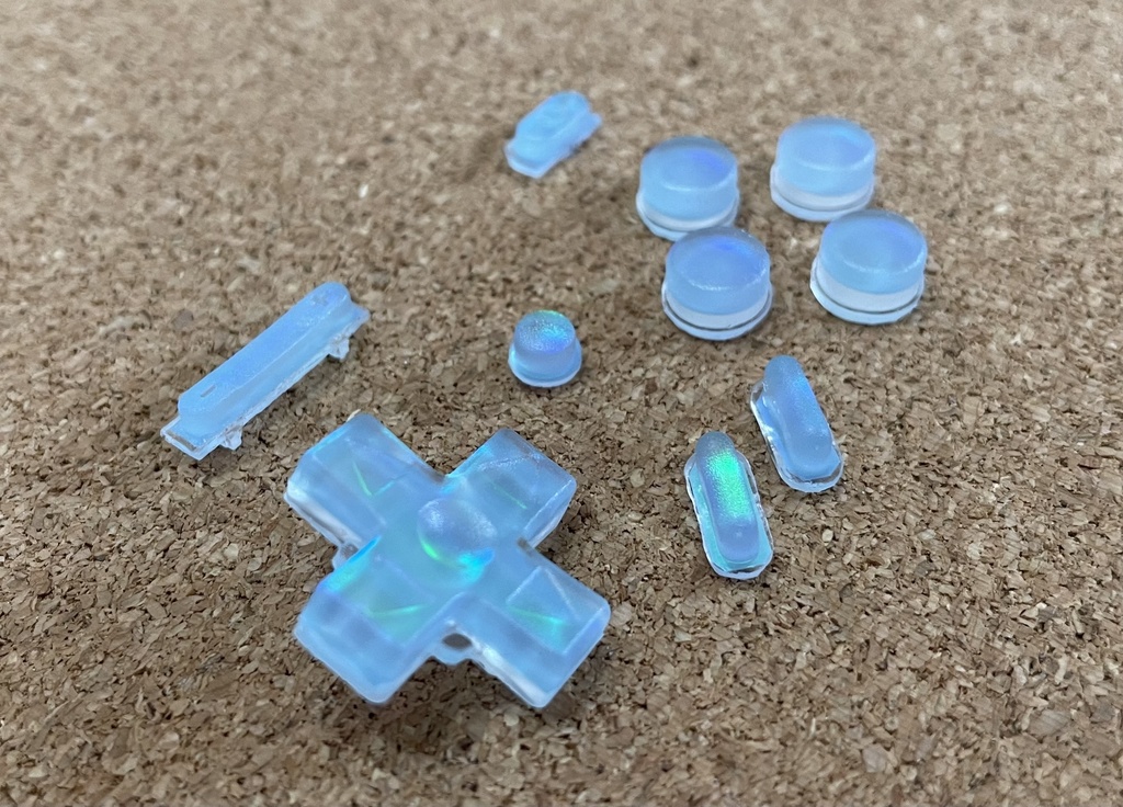 Miyoo mini Plus用 ボタンセット ブルーオパール