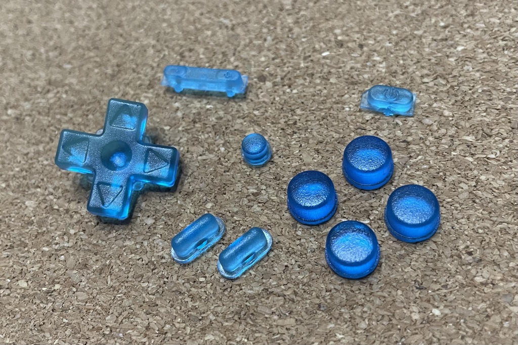 Miyoo mini Plus用 ボタンセット クリアーブルー